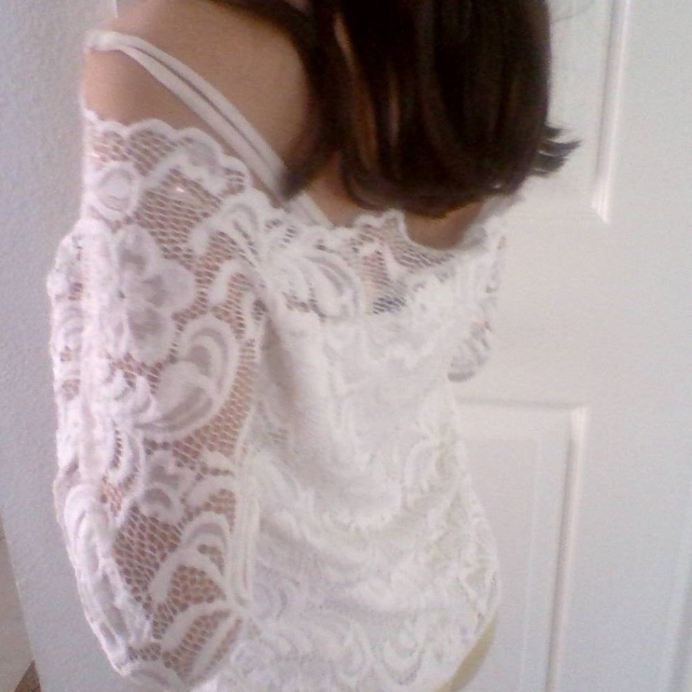 white lace blouse